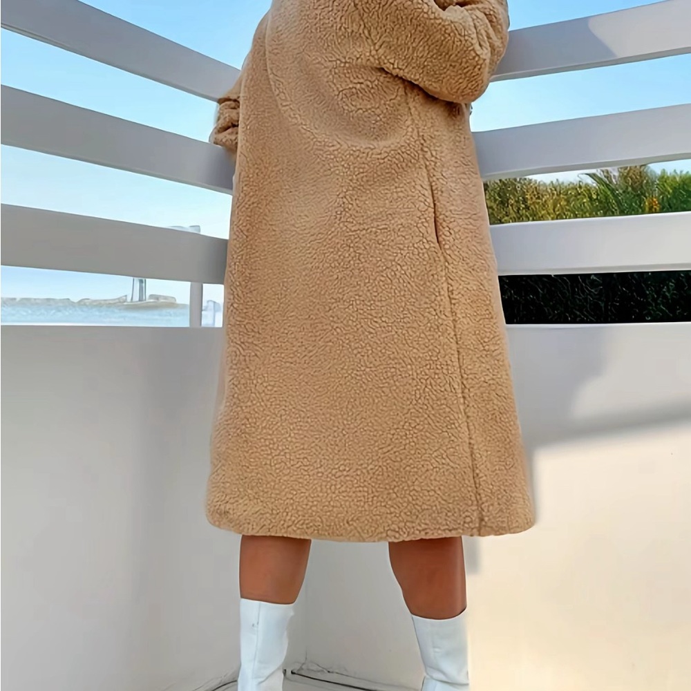 Women's Tan Teddy Coat